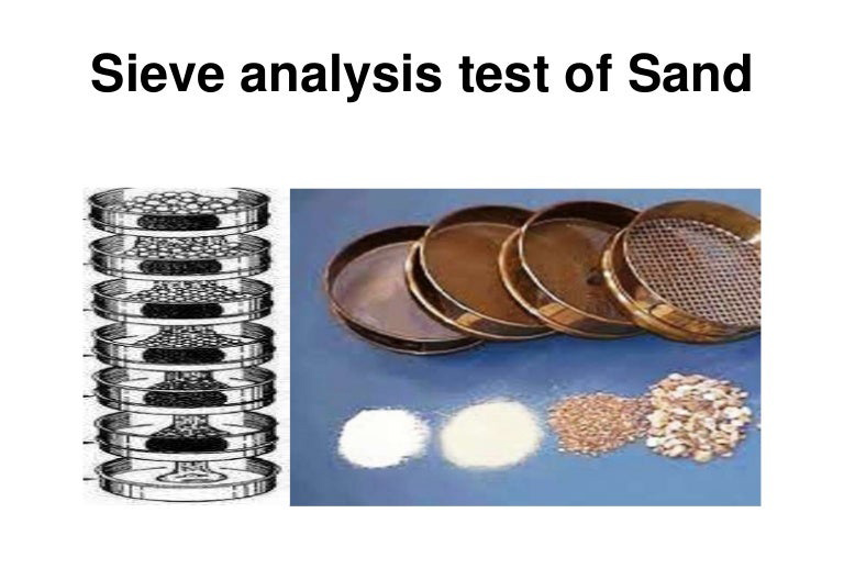 sieve analysis test for sand