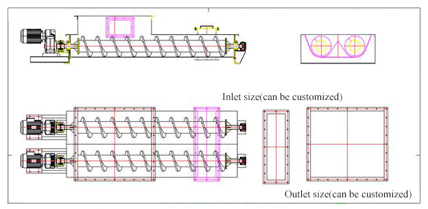 structure of twin screw feeder