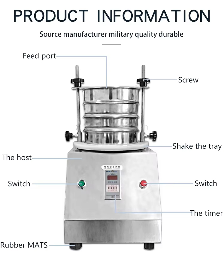 Vibrating sieve shaker