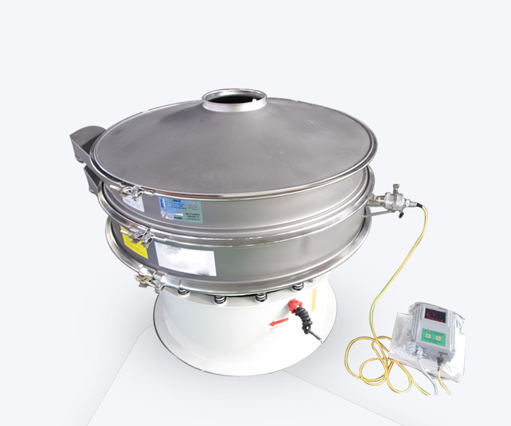 How to adjust the amplitude of the ultrasonic sifter?