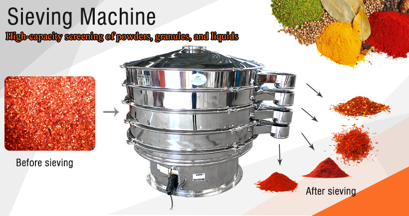 Industrial Sieving of Spices