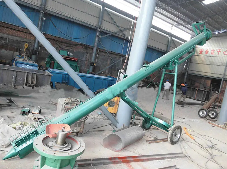 Grain screw conveyor - factory, household, grain loading into warehouse, transshipment processing