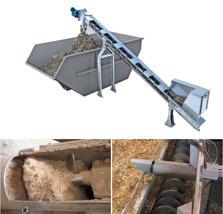 Sawdust screw conveyor