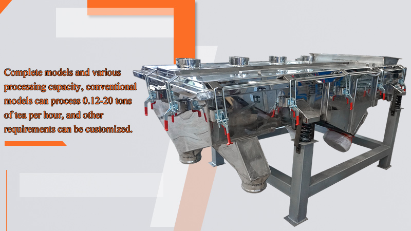 Tea classification and impurity removal linear sieve