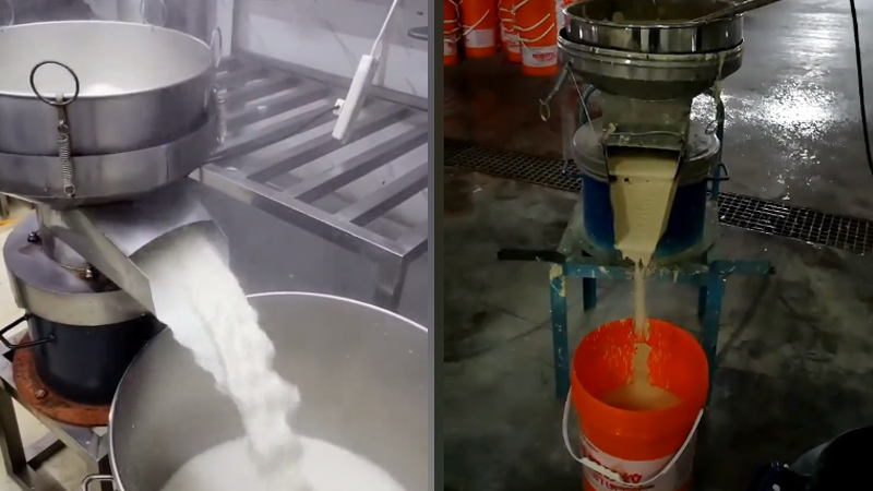 Application of food vibrating sieve in removing impurities and filtration of fruit juice food
