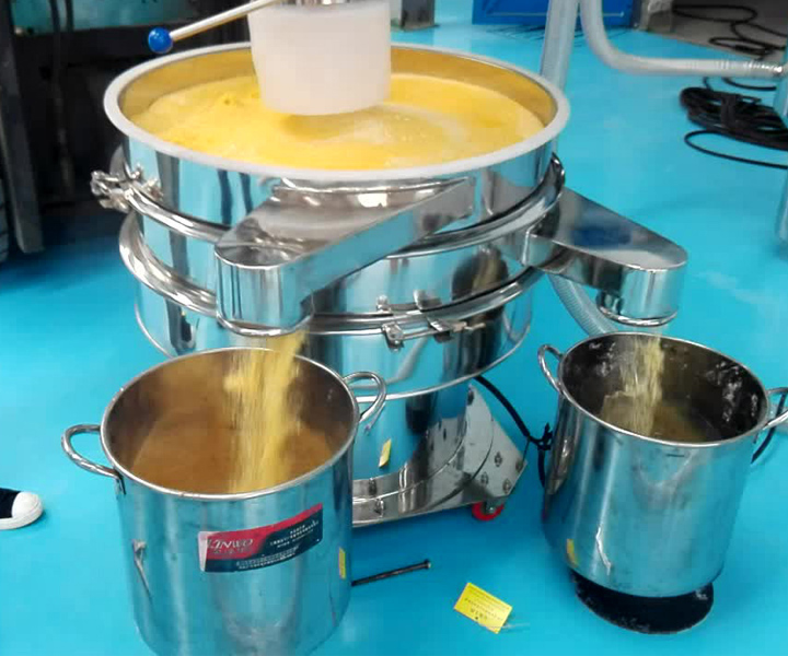 Application of food vibrating sieve in sieving of soybean flour