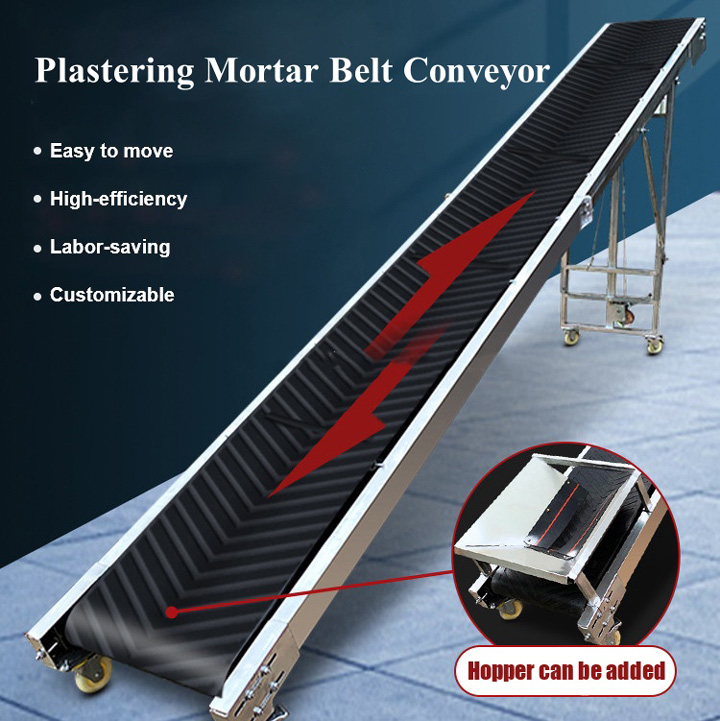What is the construction and maintenance of plastering mortar belt conveyor?