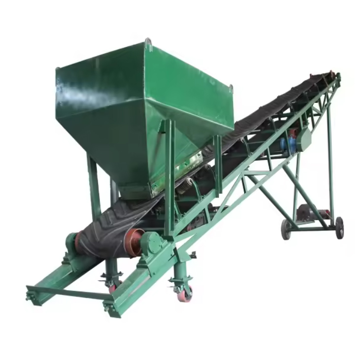 What is a belt conveyor with hopper?