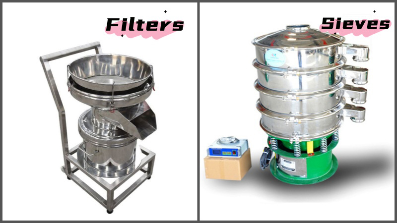 What is the difference between a filter and a sieve?