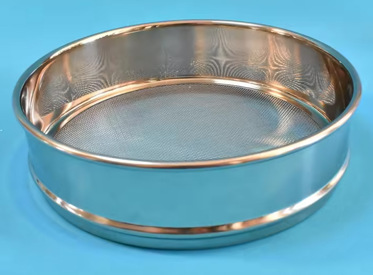 Test sieves with stainless steel frame