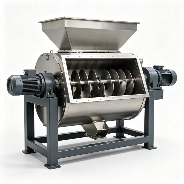 Double Shaft Paddle Mixer industrial powder blender machine